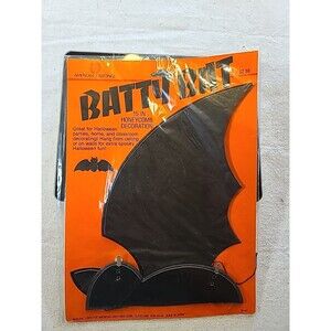 RARE VTG NOS Factory Sealed Halloween Batty Bat 15" Honeycomb Decorations Japan